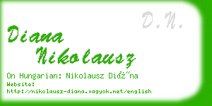 diana nikolausz business card